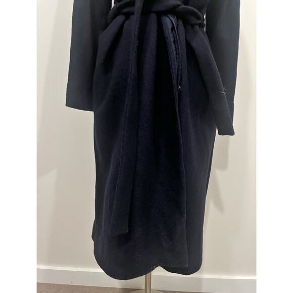 COS Wool Belted Coat Navy - Picture 5 of 15